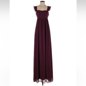 NWT Show Me Your MuMu June Maxi chiffon burgundy dress - small